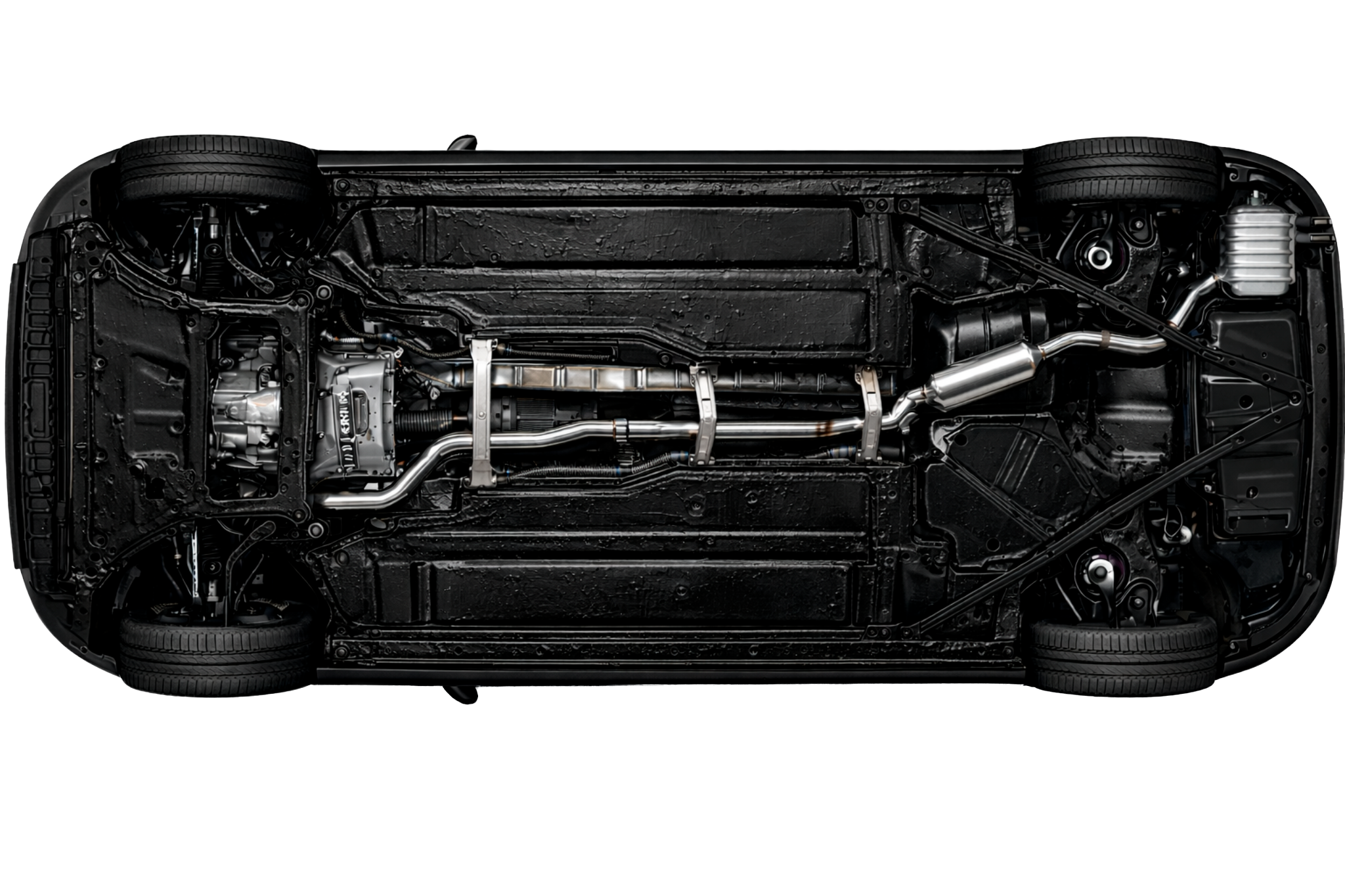 Финишный результат антикоррозийной обработки днища